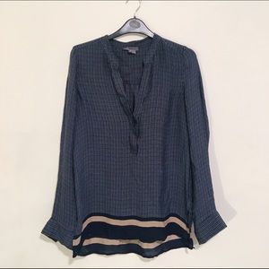 Vince Patterned Silk Blouse